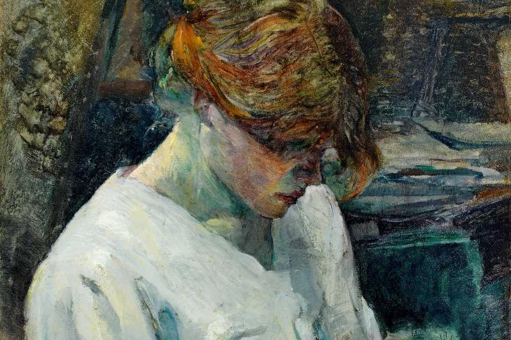 The Red-Head in a White Blouse, by Henri de Toulouse-Lautrec, ca. 1889