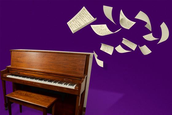 Beautiful The Carole King Musical piano and music key art